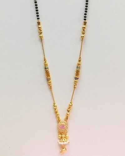 Long Mangalsutra Design With Intricate Work And Stones