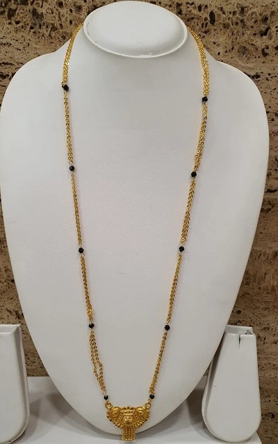Long thin chain everyday use mangalsutra pattern