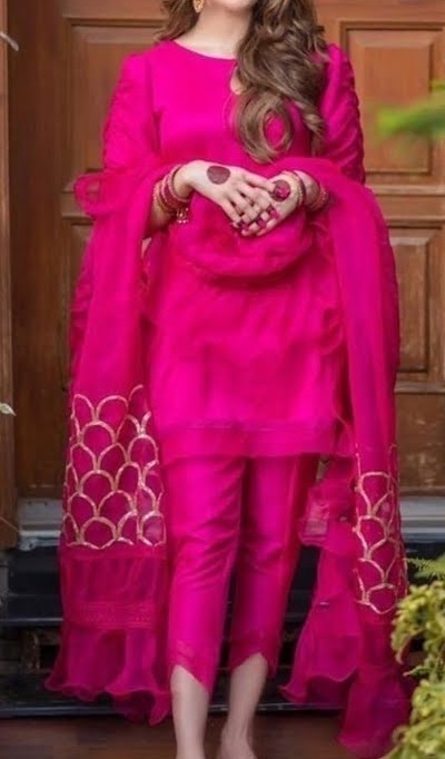 Magenta trouser pants for suits and kurta