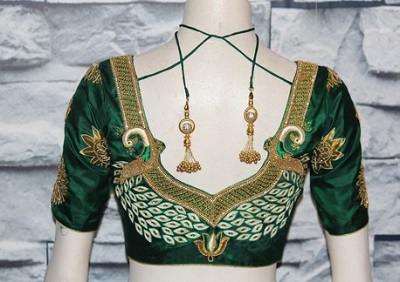 Rich embroidered blouse for weddings