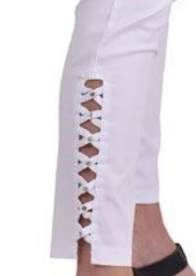 White ankle length pant for kurti and kurtas