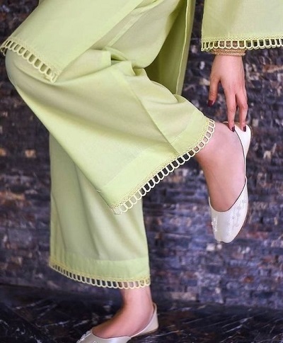 Ankle length palazzo pants for suit