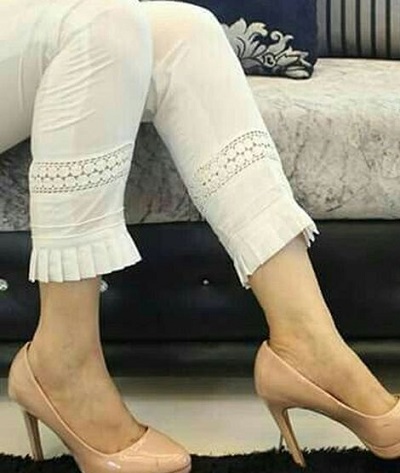 Party wear pleated design ankle length pant