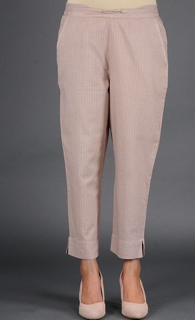 Simple side cut ankle length pant for women