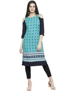 50 Latest Types of Cold Shoulder Kurti Sleeves Designs (2022) - Tips ...