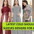 Cold shoulder kurti designs for women