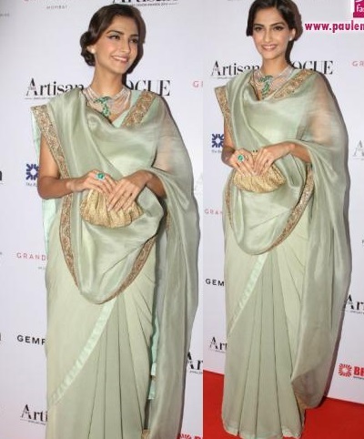Indo Western saree draping style like a shawl