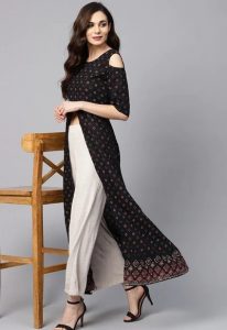 50 Latest Types of Cold Shoulder Kurti Sleeves Designs (2022) - Tips