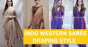 indowestern saree draping style