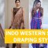 indowestern saree draping style