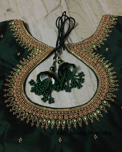 Heavy Embellished Party Wear Blouse Design