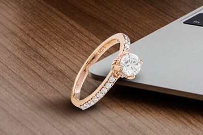 Gold And Diamond Ring For Office