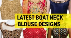 latest boat neck blouse designs