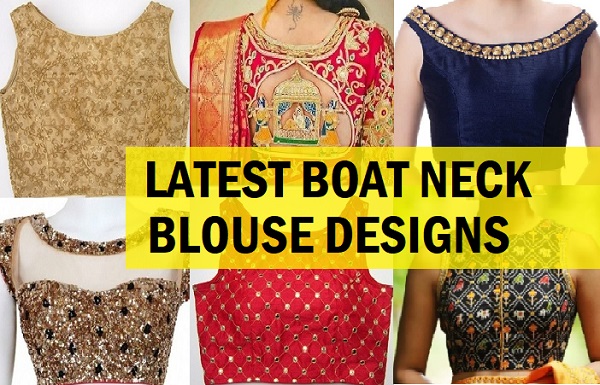 latest boat neck blouse designs