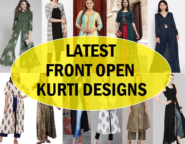 latest front open kurti designs