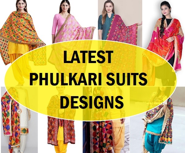 Punjabi suit with on sale fulkari