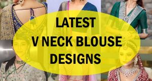best v neck blouse designs