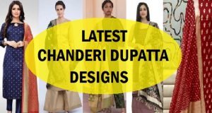 latest chanderi dupatta designs