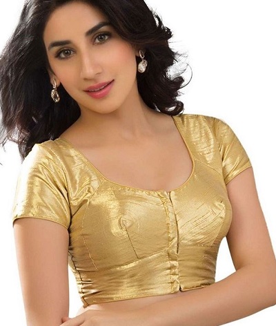 Choli cut Golden blouse design
