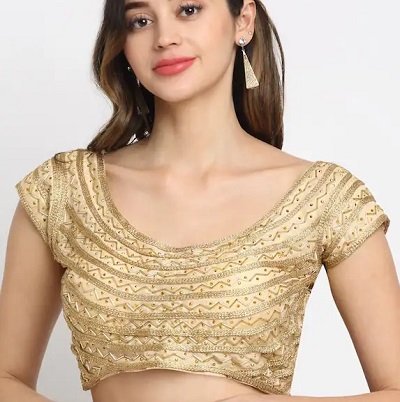 Sequin work heavy blouse for wedding