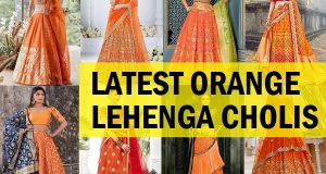 latest orange lehenga choli designs
