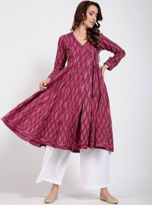 Top 50 Latest Angrakha Kurta Designs for Women (2022) - Tips and Beauty