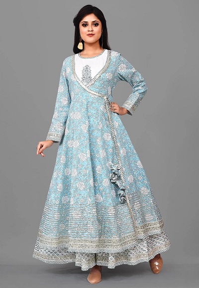 Anarkali Style Angrakha Kurta For Parties