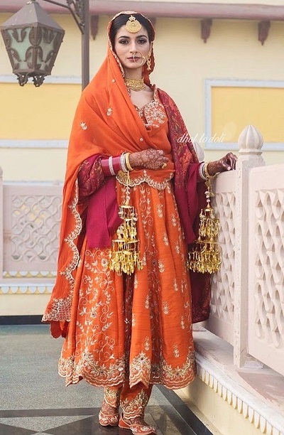 Anarkali Style Sikh Bridal Dress Design