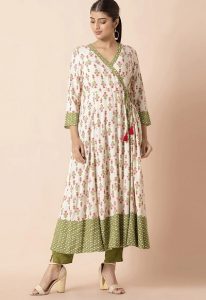 Top 50 Latest Angrakha Kurta Designs for Women (2022) - Tips and Beauty