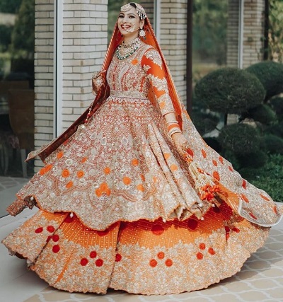 Long A Line Kurti with Heavy Sharara Punjabi Bridal Dress