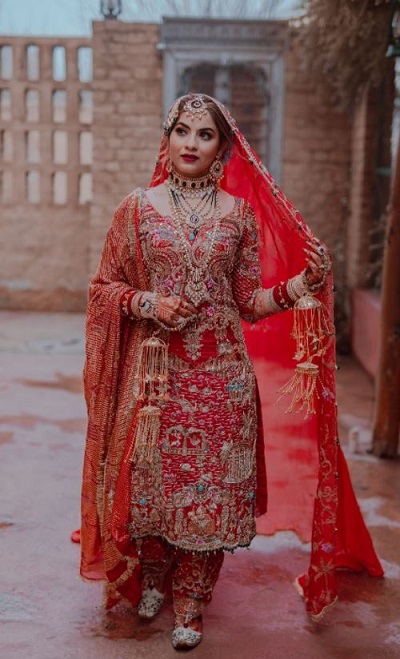 Punjabi Wedding Dress Salwar Suit With Heavy Embroidery