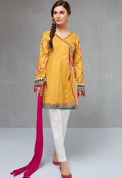 Short Angrakha Kurta With Straight Fit Trouser