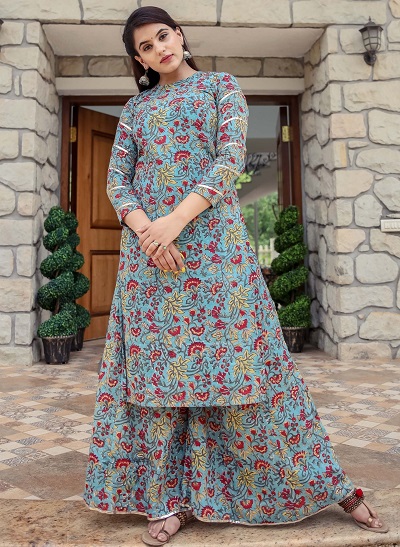 Utsa by Westside Blue Floral Design Fit-and-Flare Kurta Price in India,  Full Specifications & Offers | DTashion.com