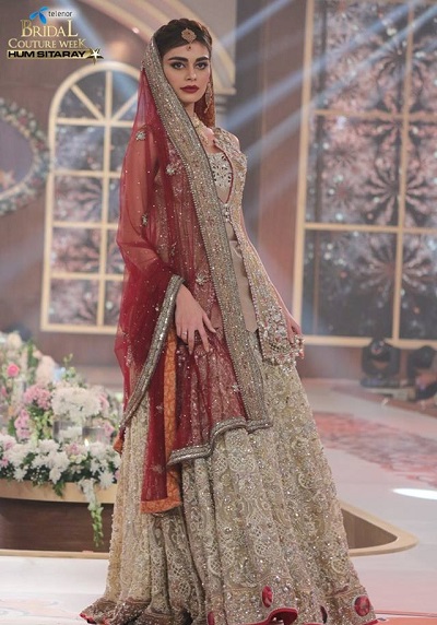 Stone Heavy Work Lehenga with Maroon Dupatta Punjabi Bridal Dress