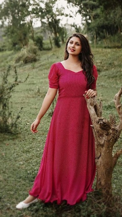 Chiffon Long Frock Dress Design