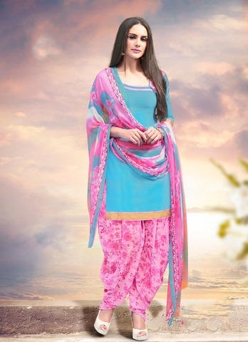 Stylish Printed Patiala Salwar Suit Design