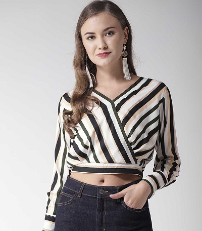 Diagonal stripe shirt pattern style