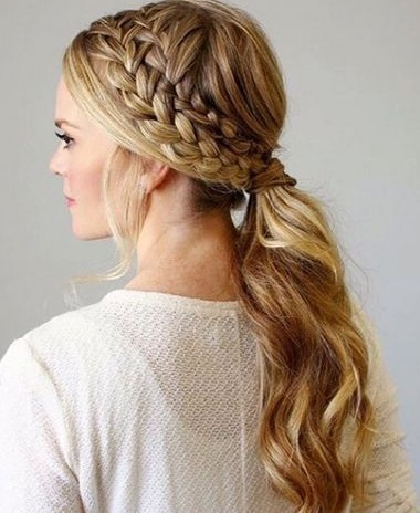 Milkmaid Braiding Ponytail Style