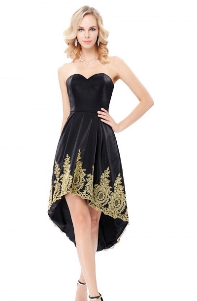 Off Shoulder High Low Pattern Velvet Dress For Women