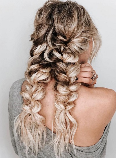 Side Heart-Shaped Braided Style