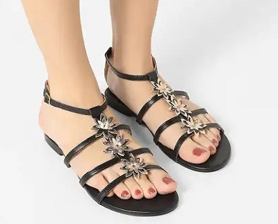 Simple Embellished Strappy Sandals