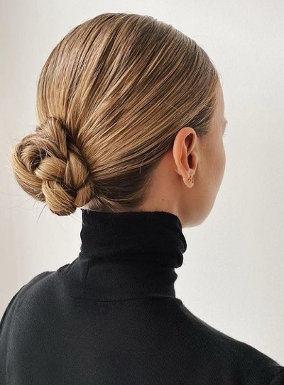 Simple Neat Braided Bun