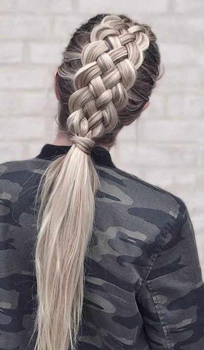 Top Latest Braid With Ponytail