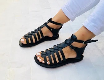 Casual Black Strappy Sandals Style For Girl