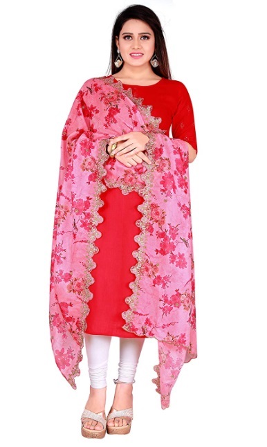 Chiffon printed Dupatta design for parties