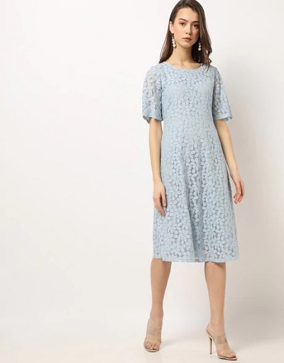 A Line Simple Lace Dress For Women