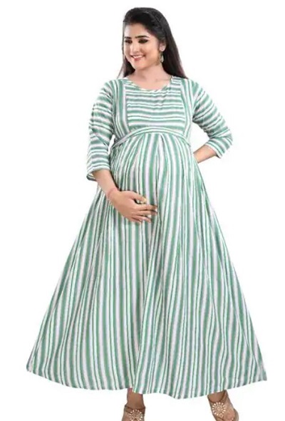 A line Maternity full length dress
