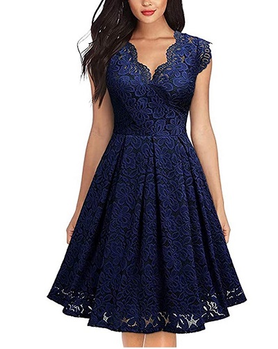 Blue Lace Dress Pattern