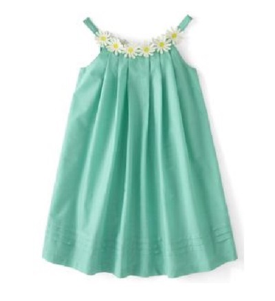 Box Pleated Summer Dress For Small Baby Girls