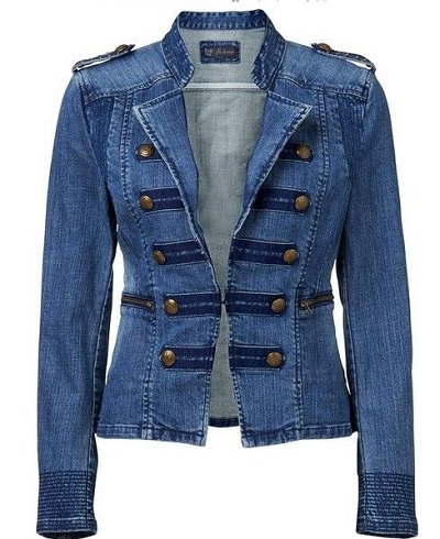 Denim tailored jacket for women